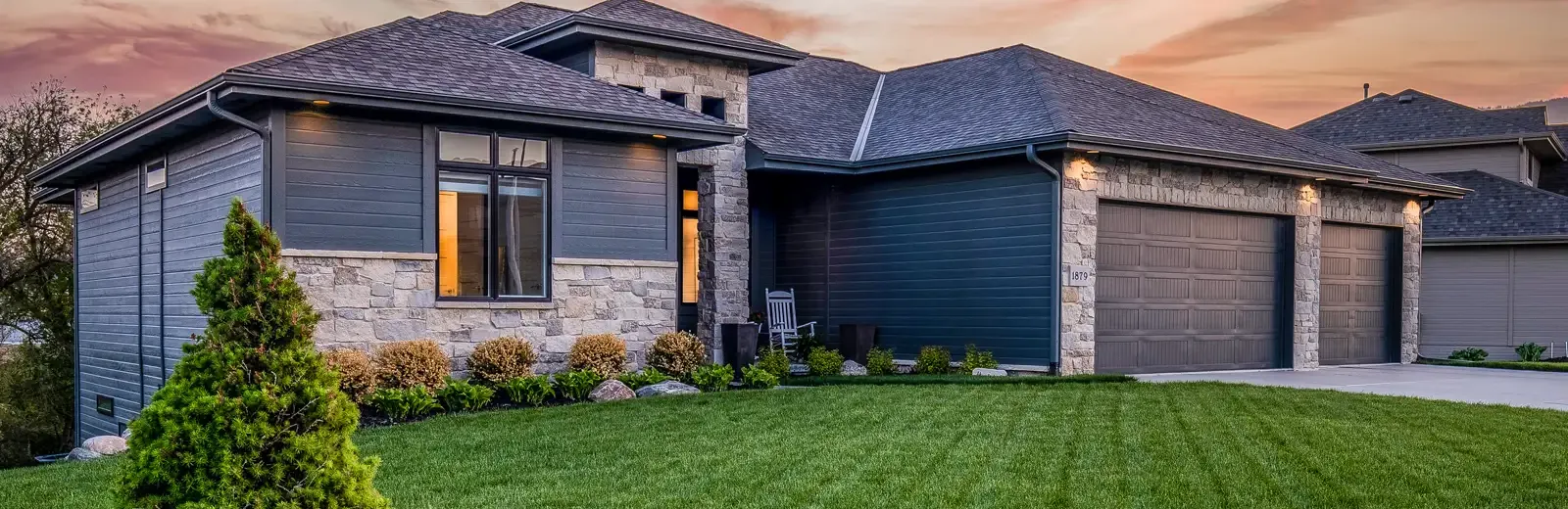 house with nice lawn