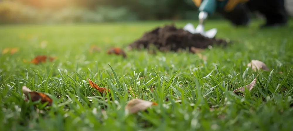 soil testing image with a shovel and hands